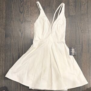 Lulu's Chic White Mini Dress